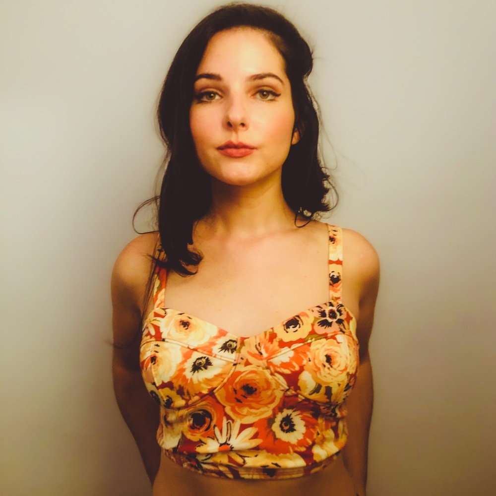 BONGO Floral Patterned Crop Top